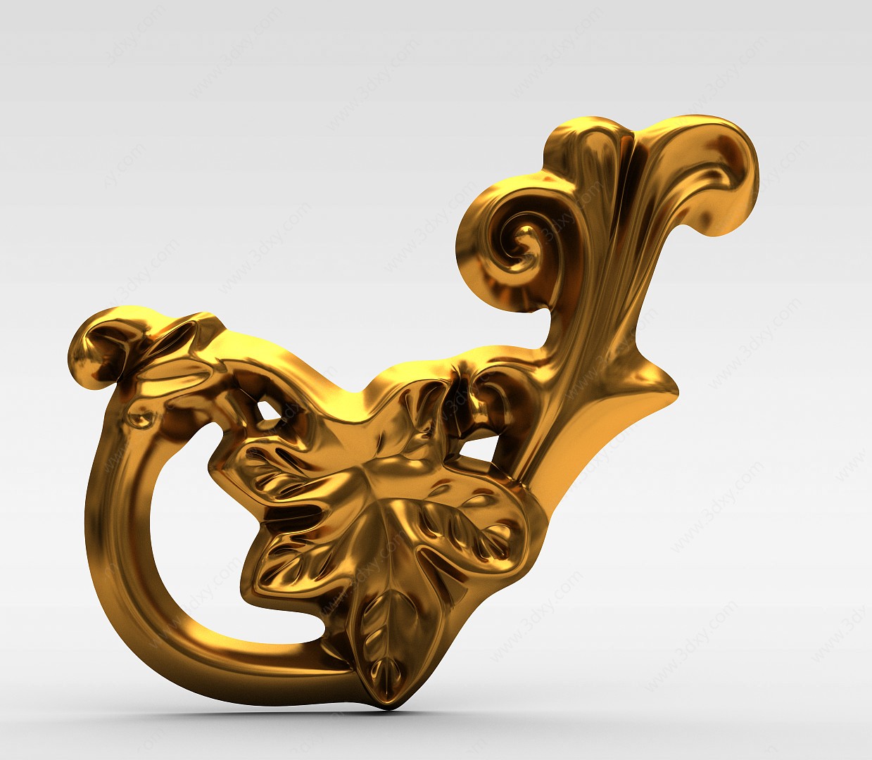 现代金属雕花装饰3D模型
