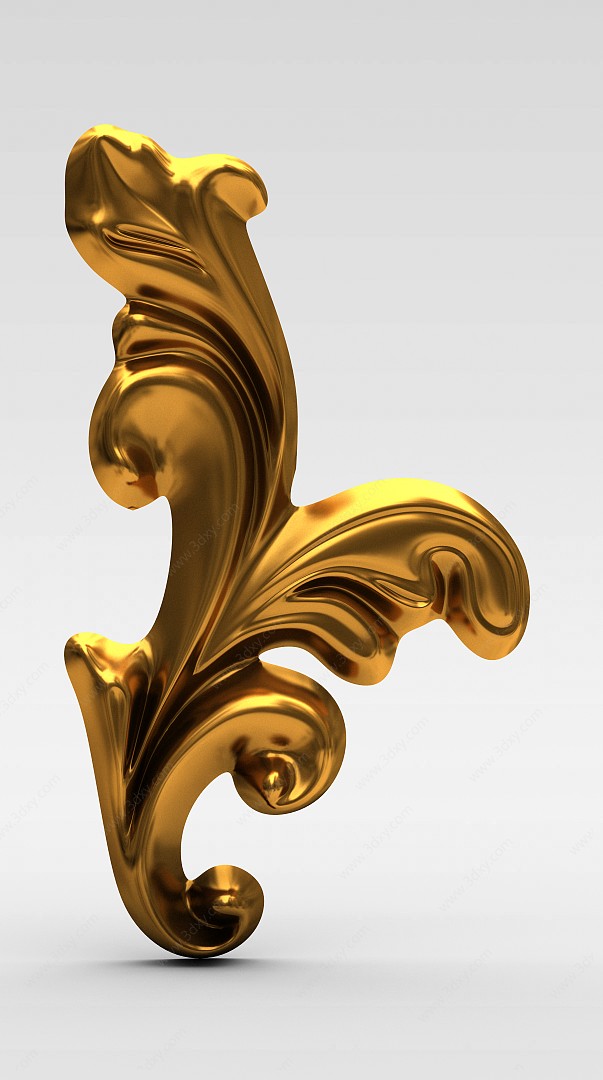 欧式金属雕花饰品3D模型