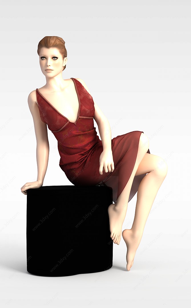 欧美女模特3D模型