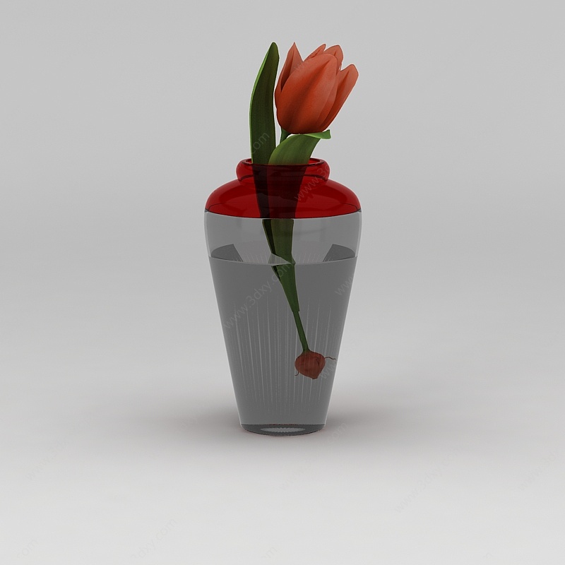 郁金香插花装饰3D模型