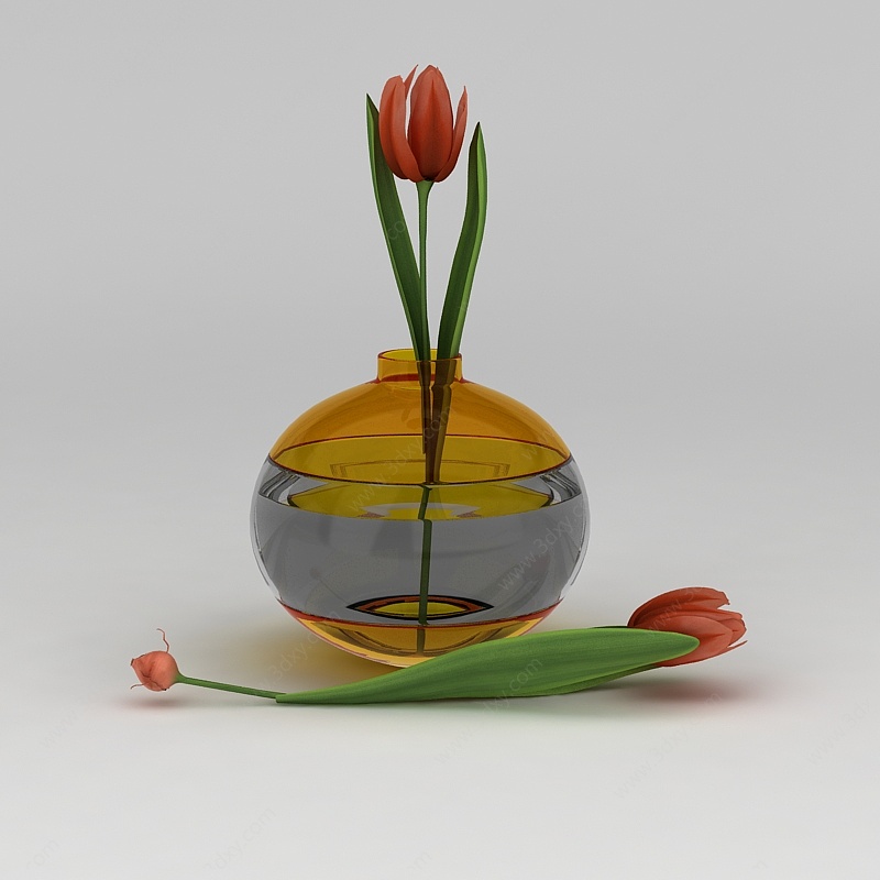 郁金香鲜花饰品3D模型