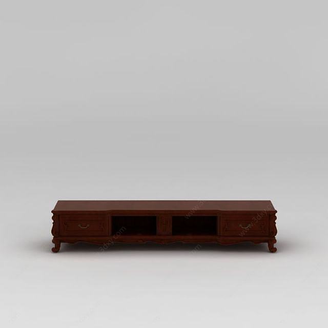 现代红木家具电视柜3D模型