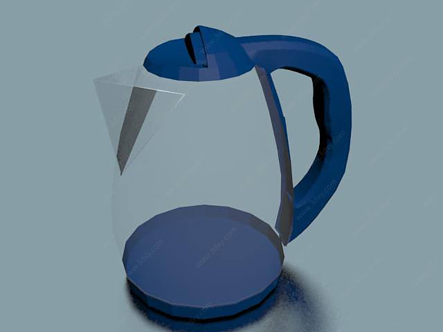 现代泡茶塑料壶3D模型