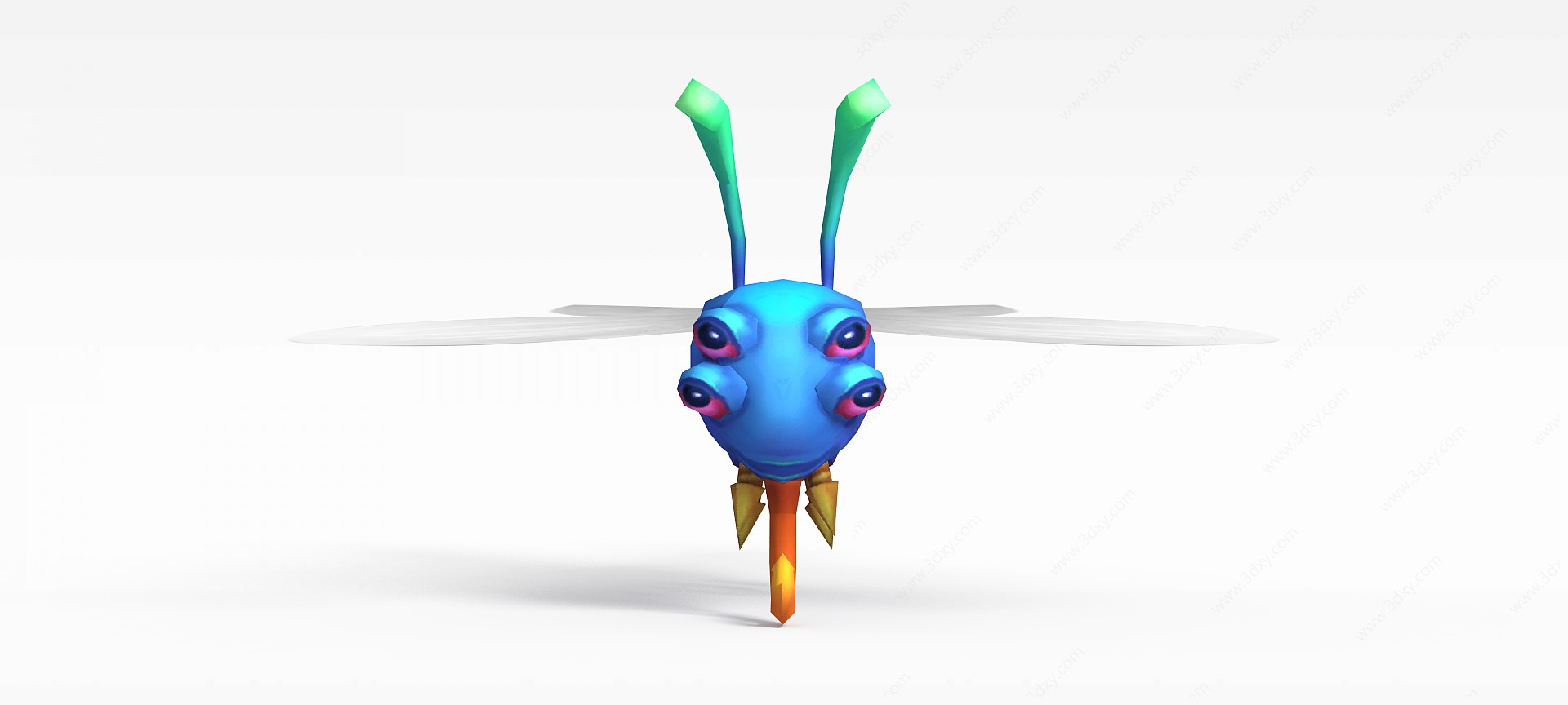 Q版小鱼儿与花无缺游戏角色怪物3D模型