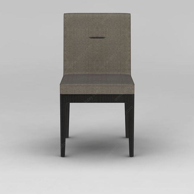 精品灰色布艺餐椅3D模型