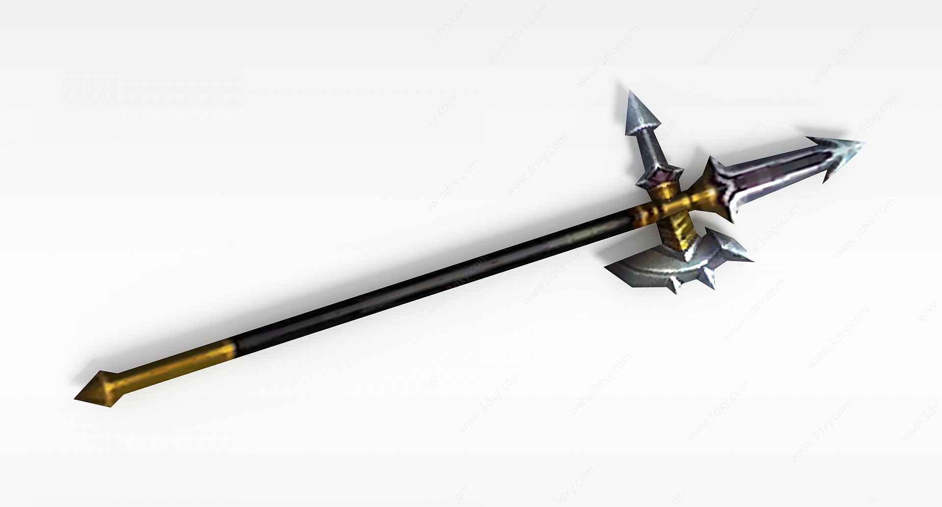 凤舞三国动漫游戏道具装备长矛3D模型