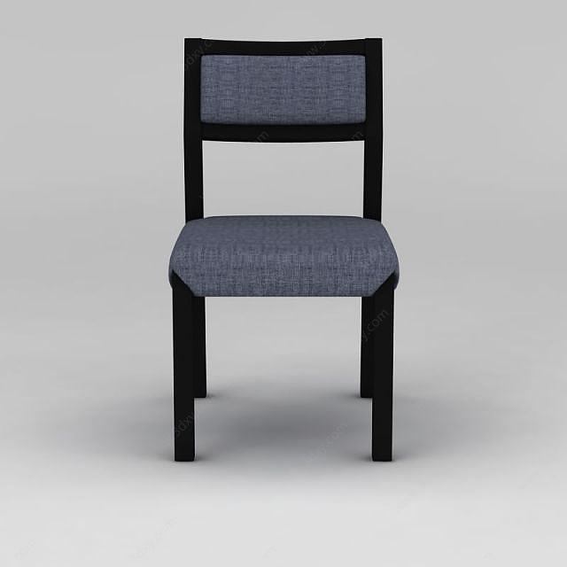 现代黑色餐椅3D模型