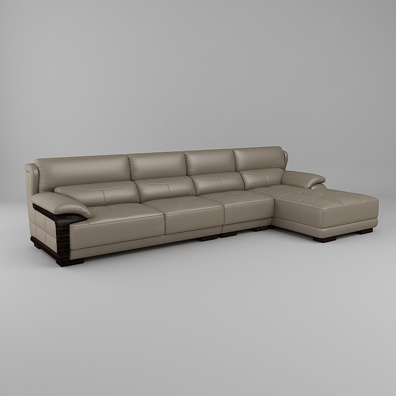 现代休闲转角沙发3D模型
