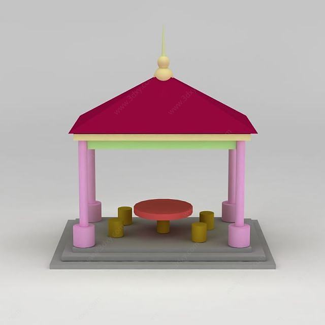 儿童玩具亭子3D模型