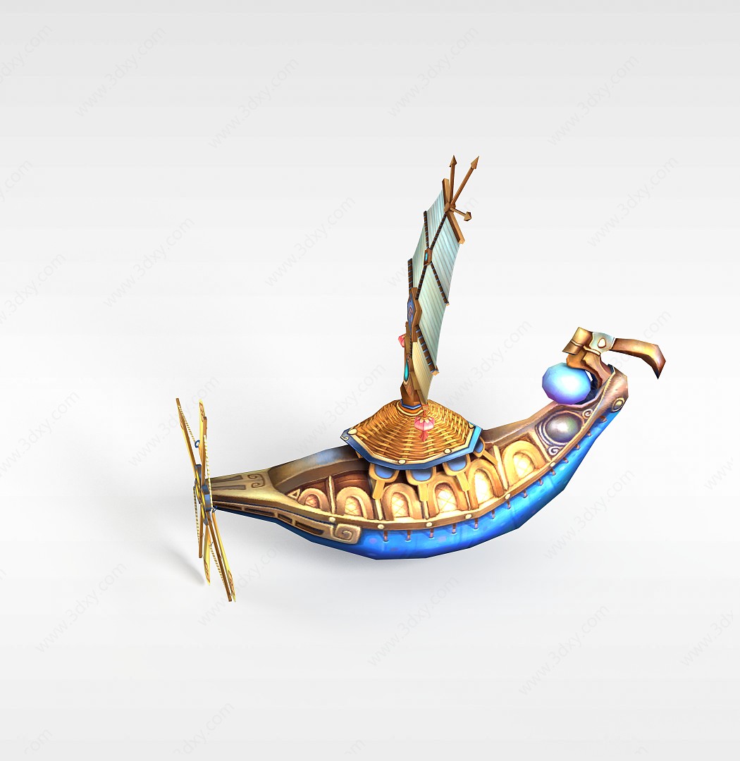 游戏道具装饰品船3D模型