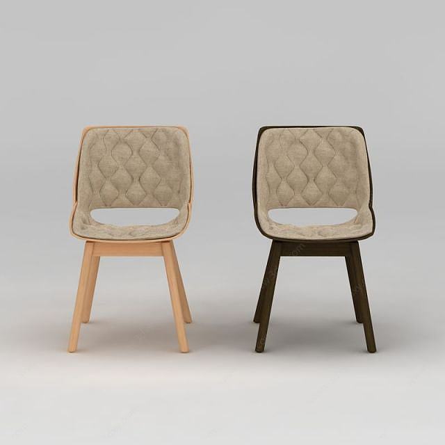 现代时尚餐椅3D模型