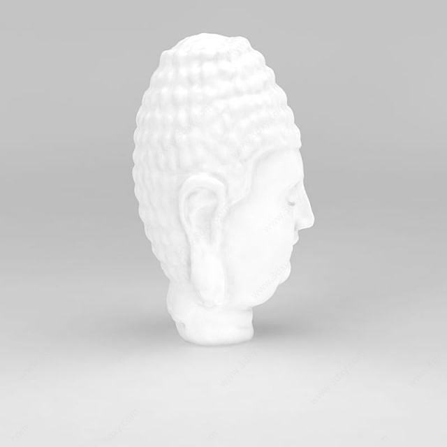 佛头雕塑品3D模型