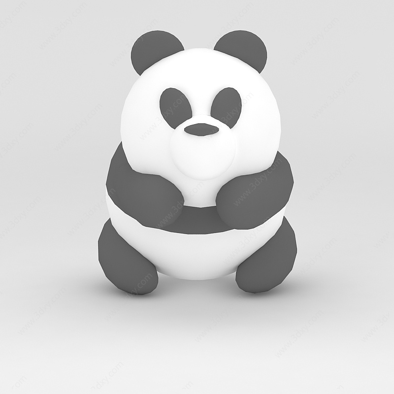 玩偶儿童玩具熊猫3D模型