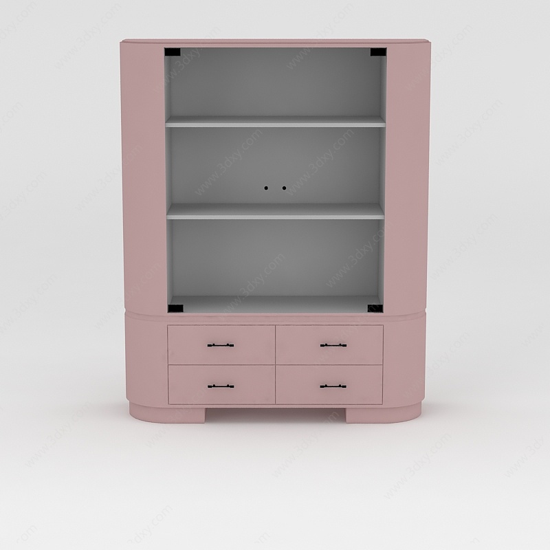粉色时尚酒柜3D模型