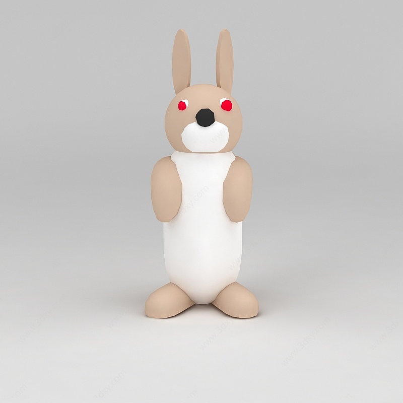 儿童玩具玩偶兔子3D模型
