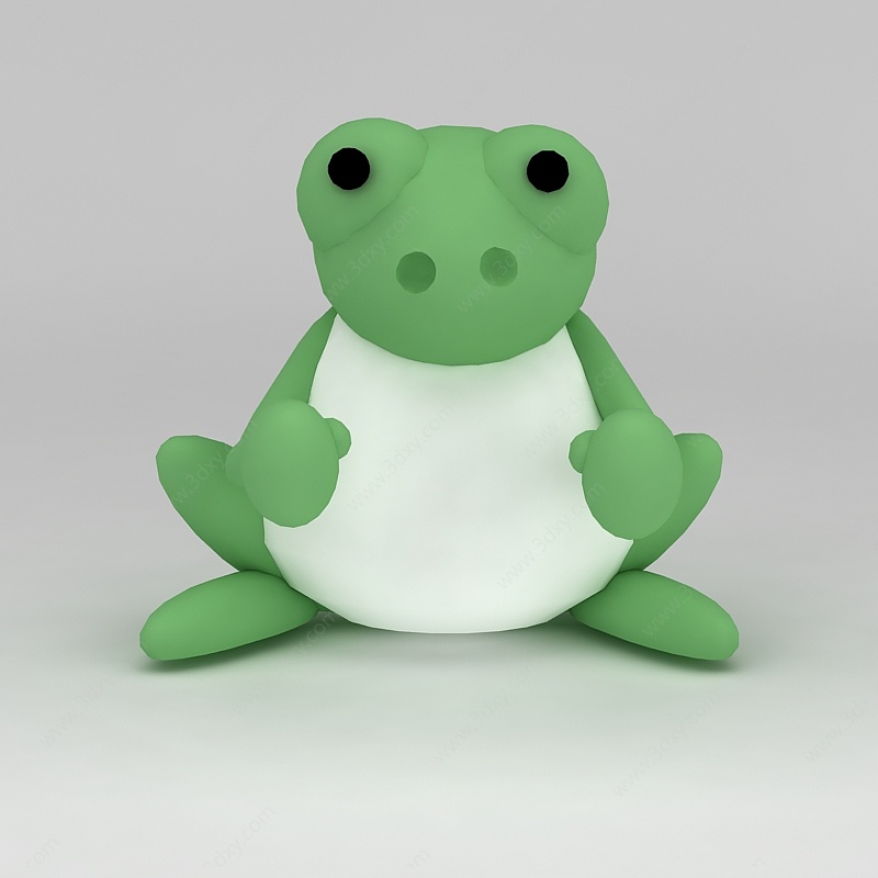 儿童玩具玩偶青蛙3D模型