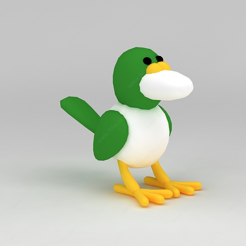 儿童玩具玩偶小鸟3D模型
