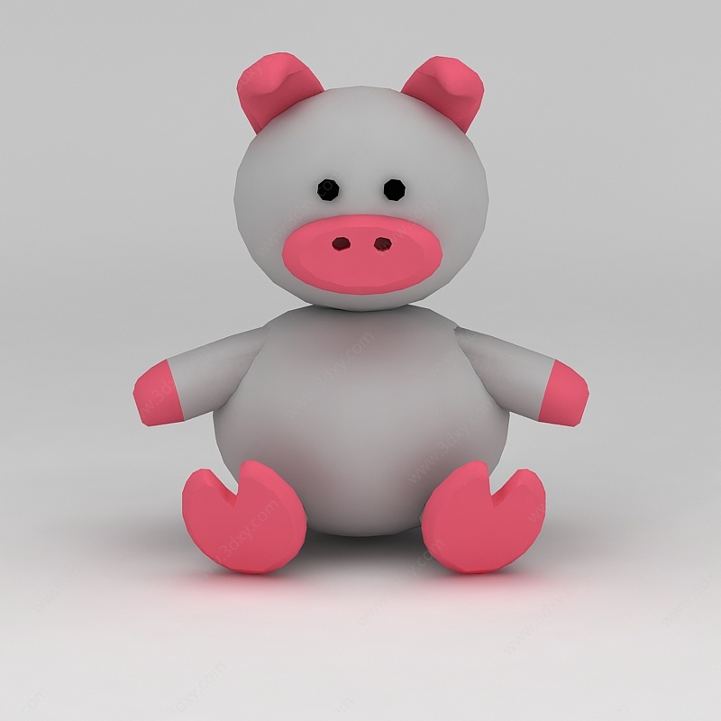 儿童玩具玩偶小猪3D模型