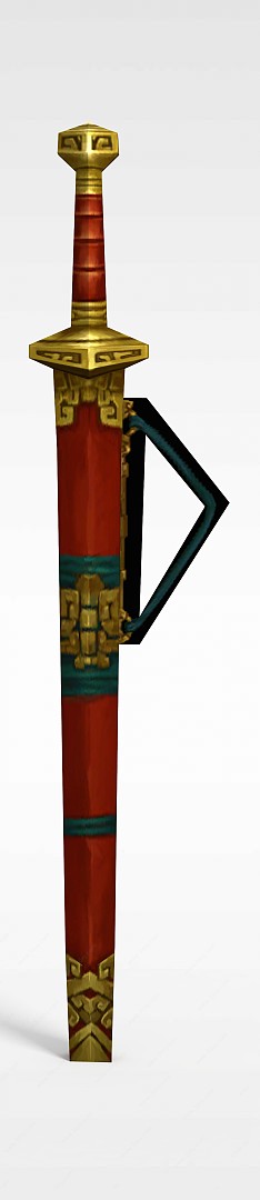 游戏赤壁游戏道具装备宝剑3D模型