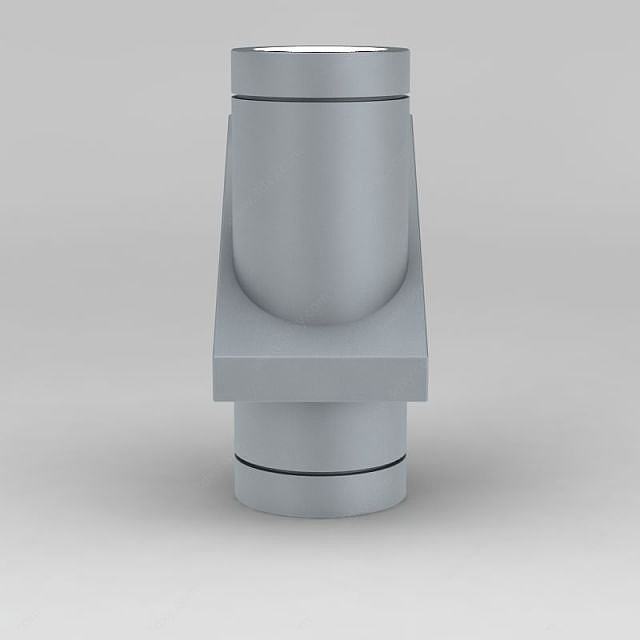 现代灰色金属射灯3D模型