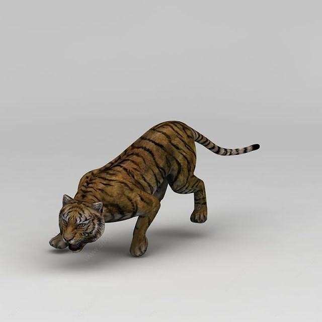 凶猛的老虎3D模型