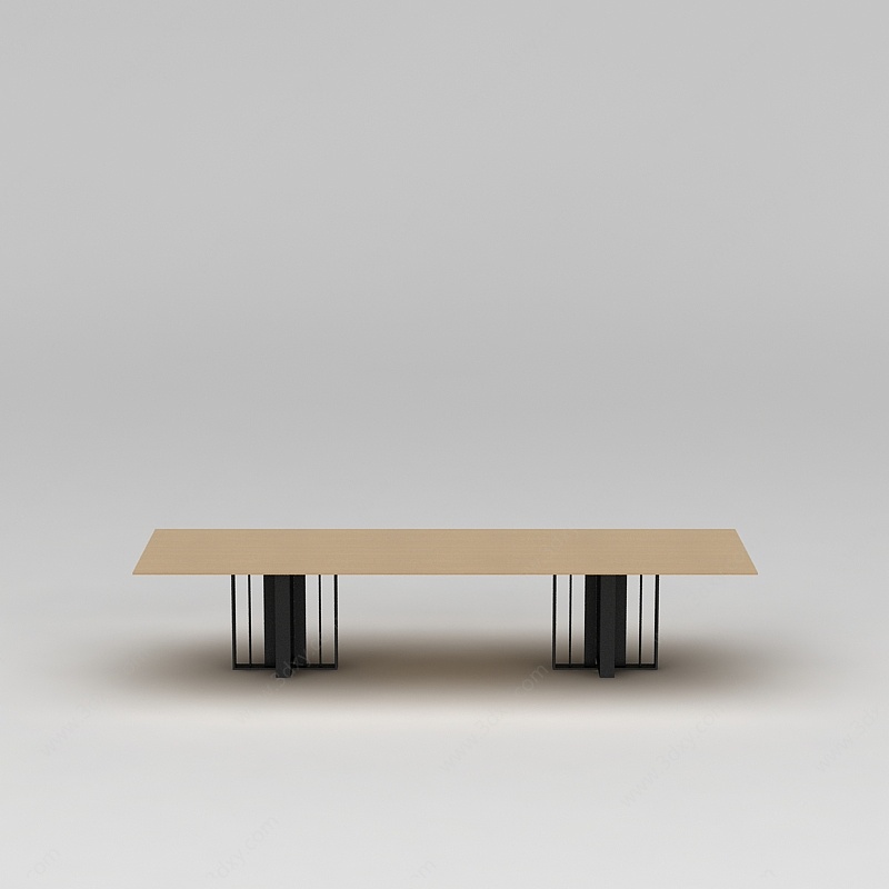 现代中式简约实木桌子3D模型