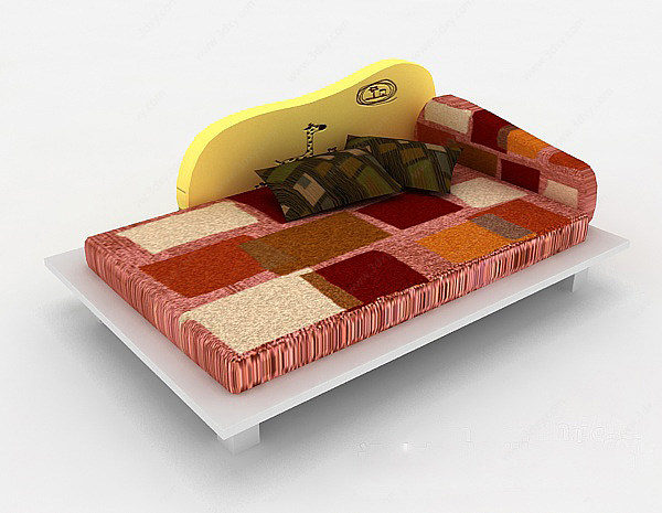 现代时尚安全榻榻米儿童床3D模型