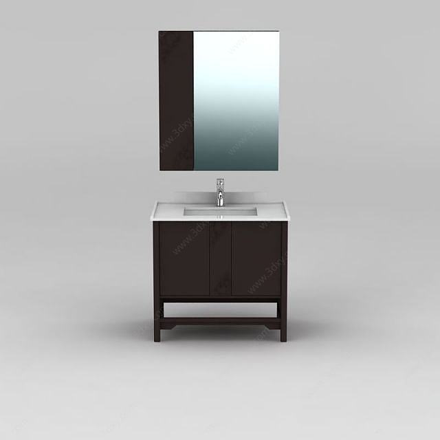 新中式时尚精品浴室柜3D模型