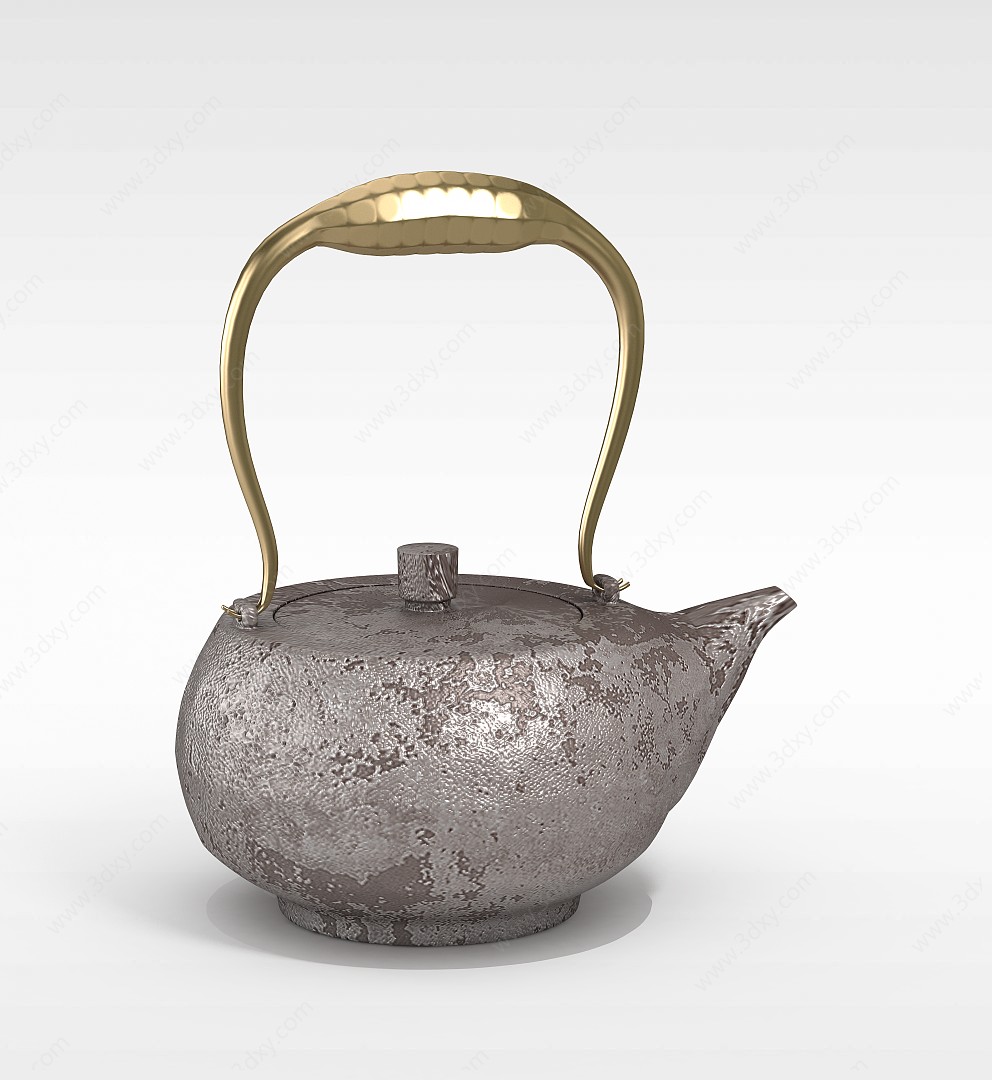 中式复古怀旧茶壶3D模型