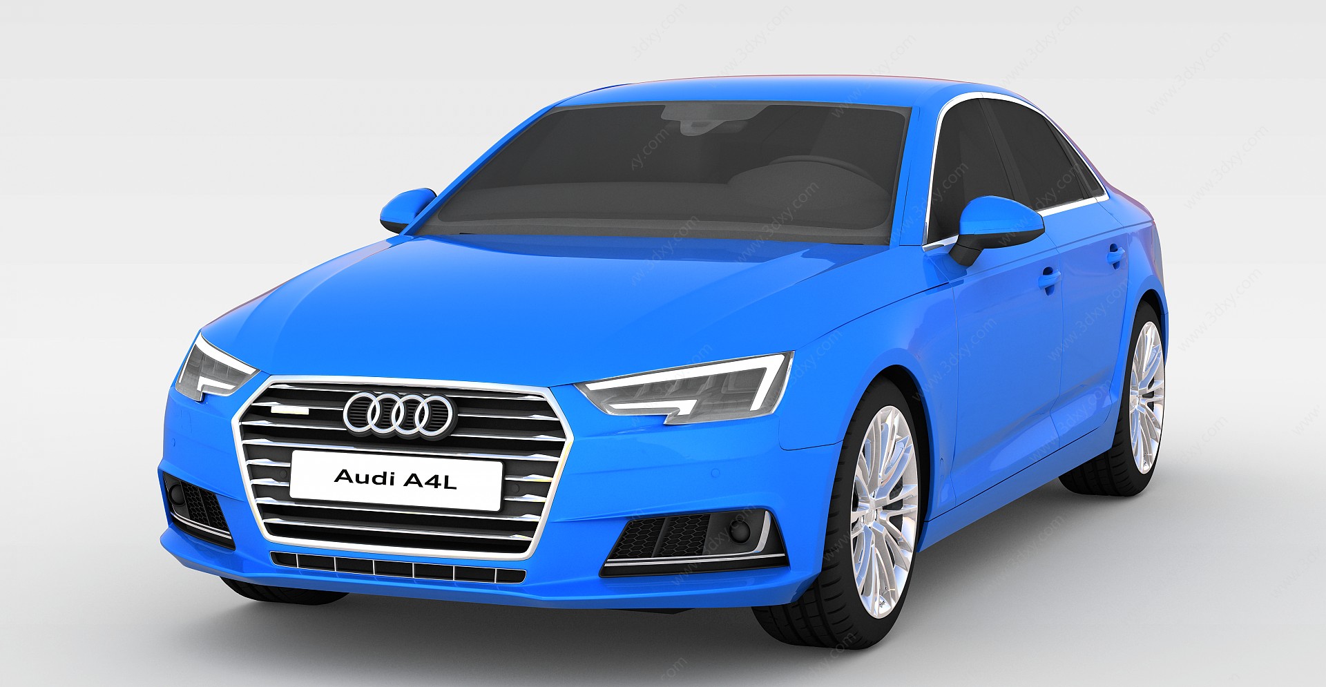 时尚蓝色奥迪跑车3D模型