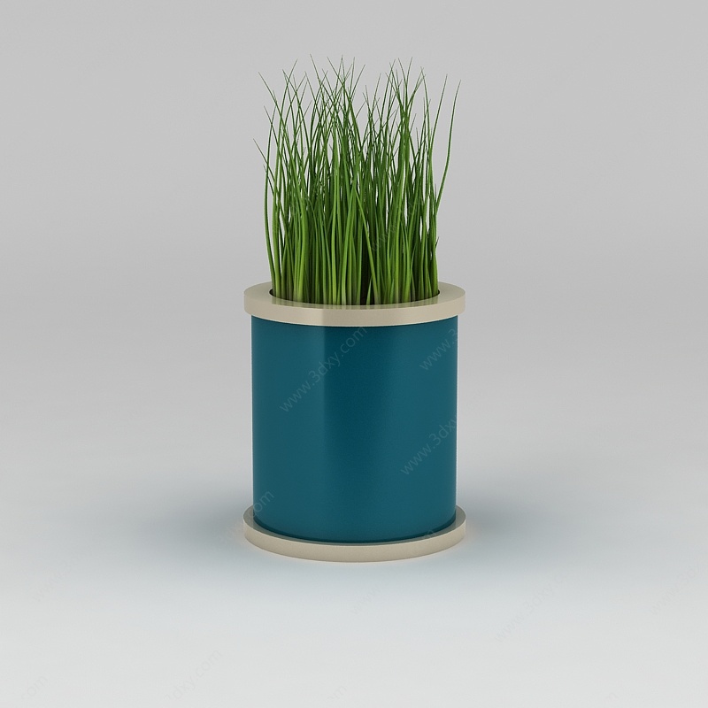 时尚迷你绿植盆栽3D模型