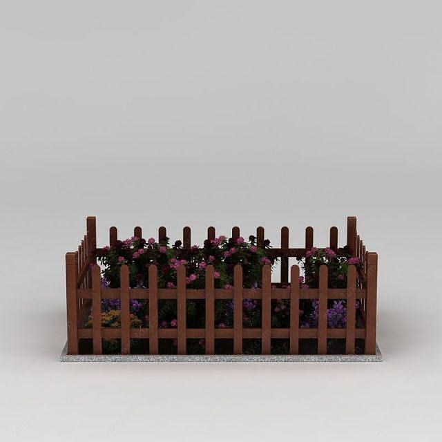 栅栏式花盆3D模型