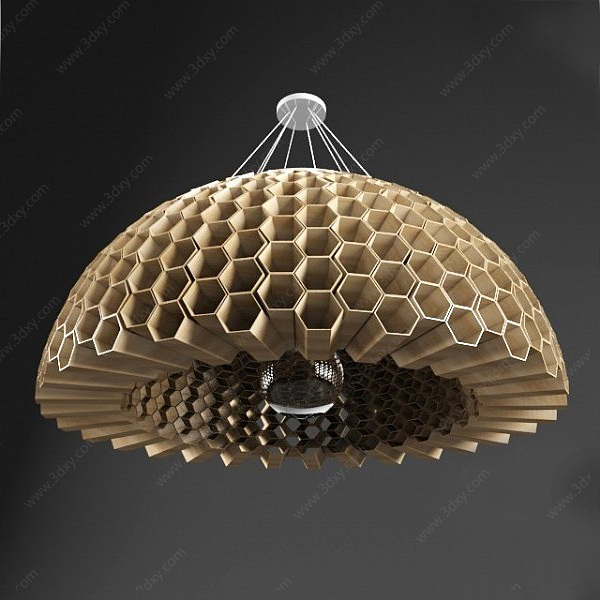 现代时尚蜂巢吊灯3D模型