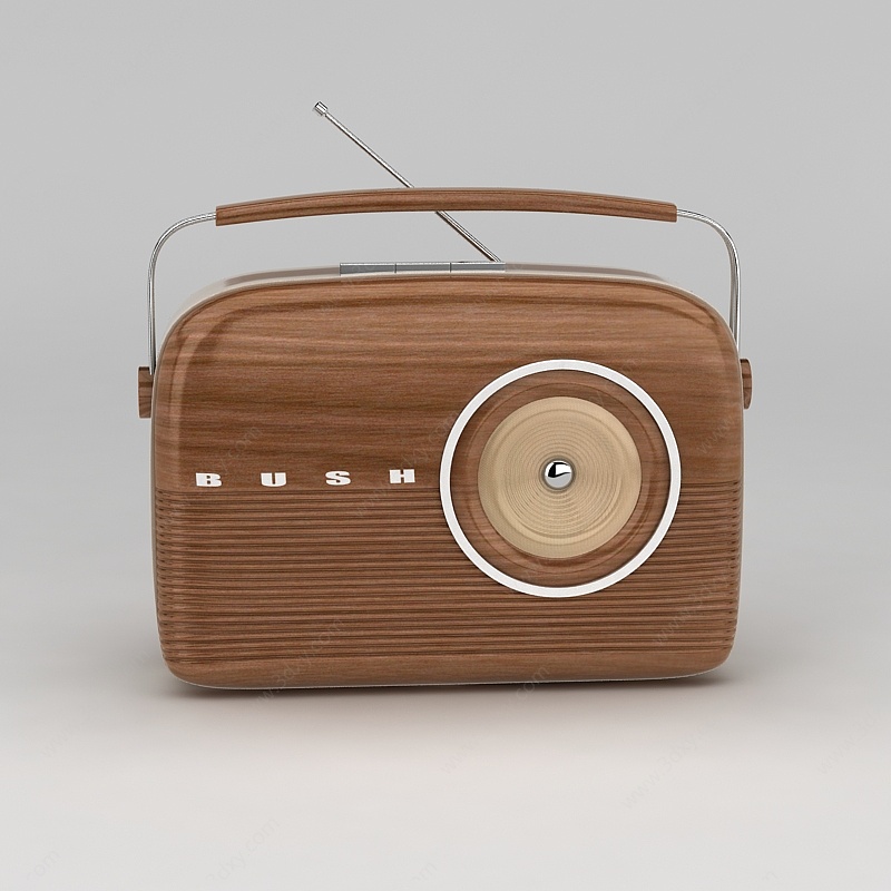 复古老式收音机3D模型