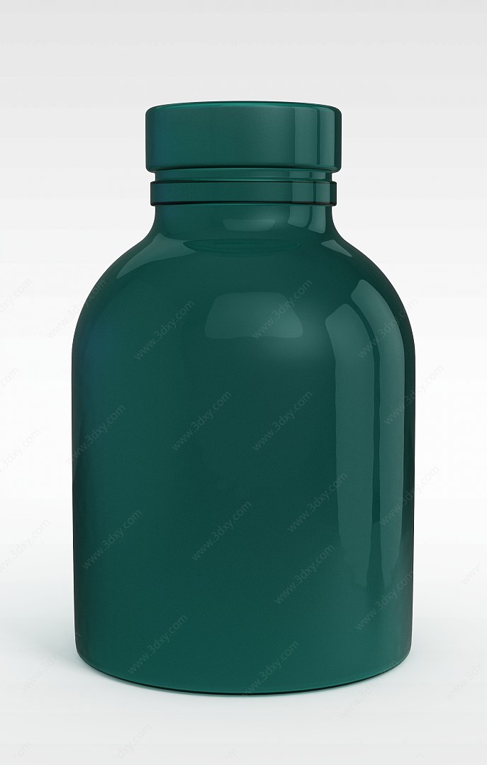 现代绿色水瓶3D模型