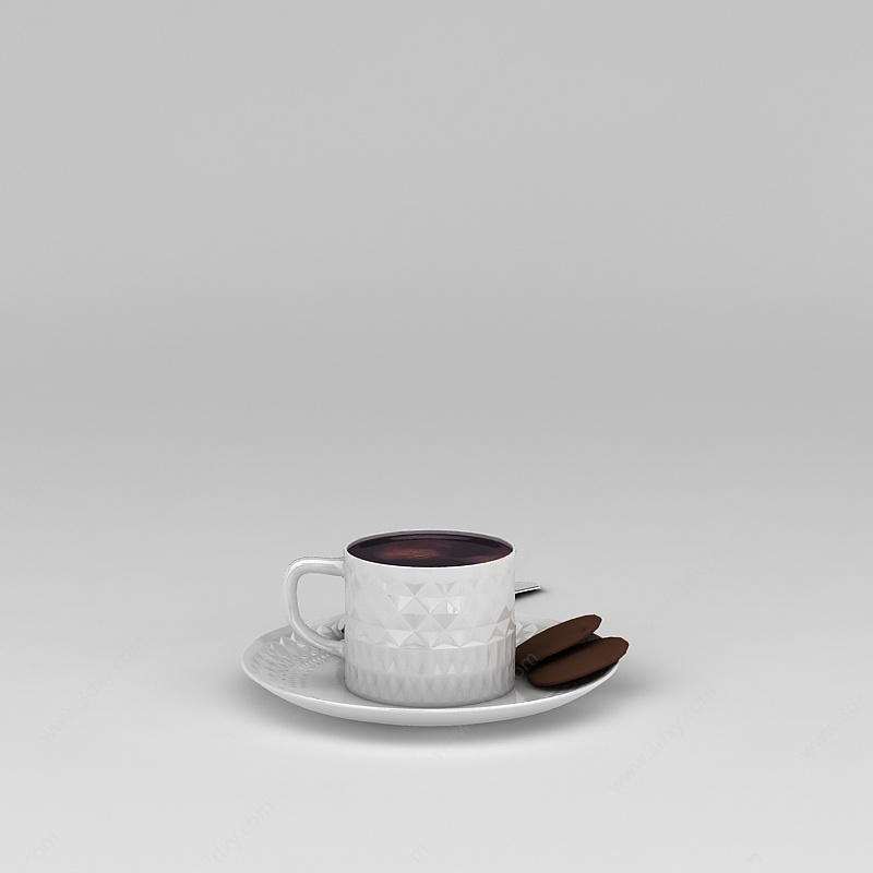 咖啡茶点3D模型
