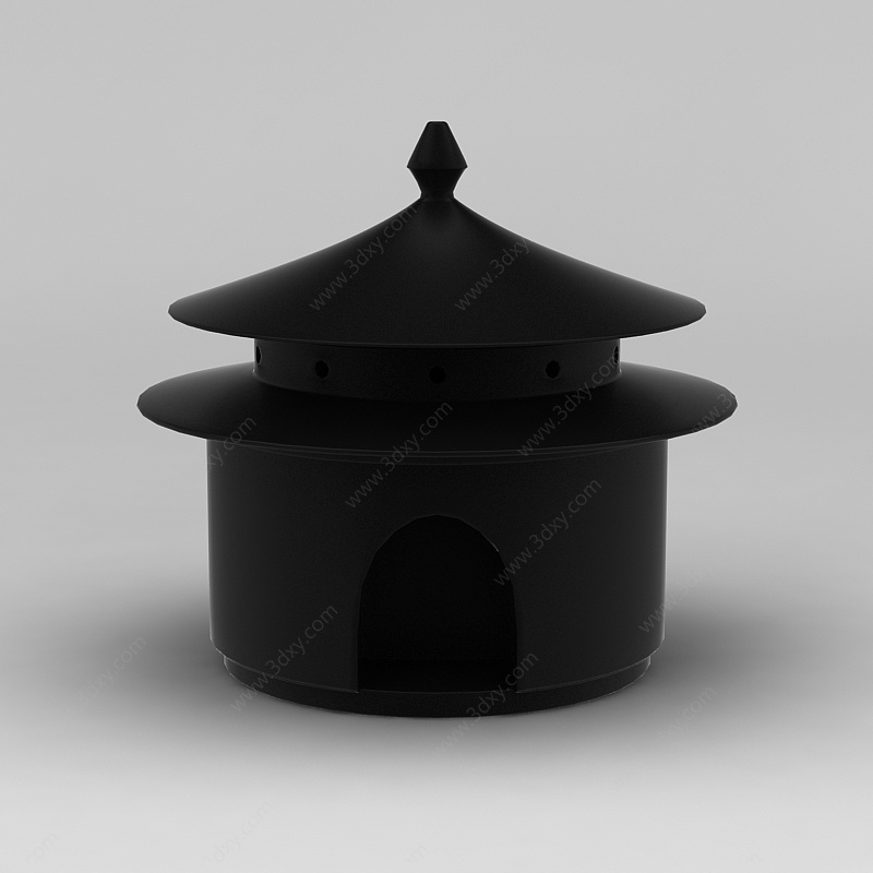 中式檀香炉3D模型