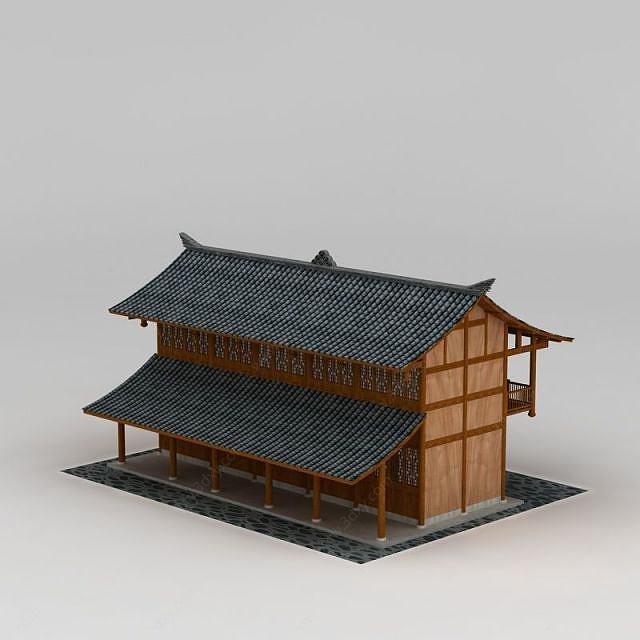 仿古日式建筑3D模型
