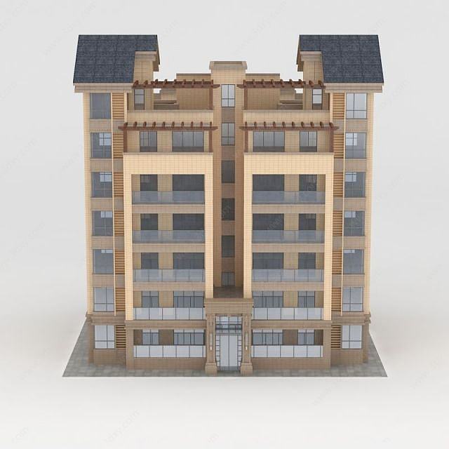 多层住宅建筑3D模型