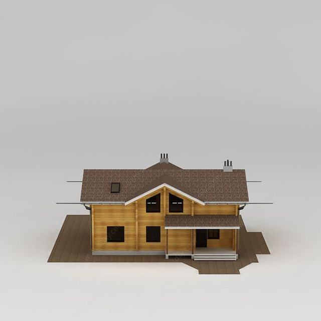 木屋别墅建筑3D模型