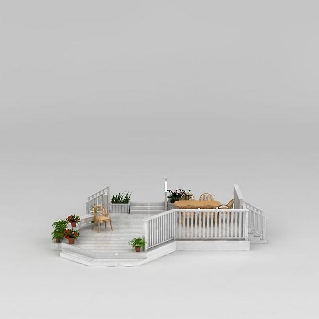 屋顶花园3D模型