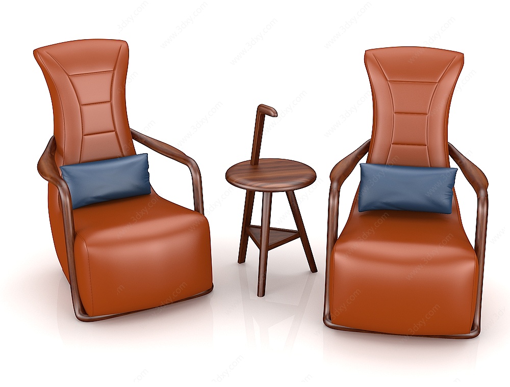 高档休闲桌椅3D模型
