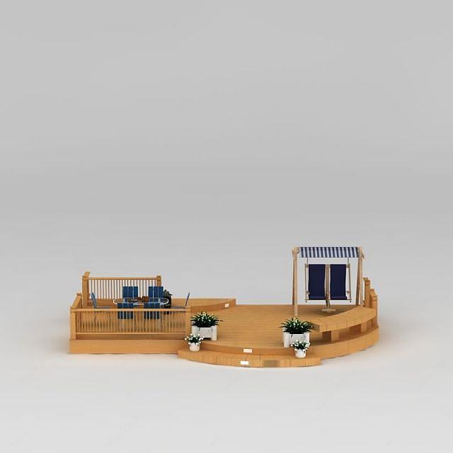 别墅花园3D模型