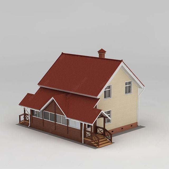 欧式漂亮木屋3D模型