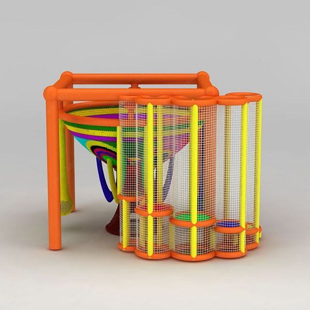 儿童室内游乐绳网3D模型