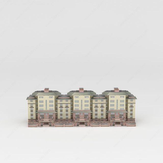小区多层建筑3D模型