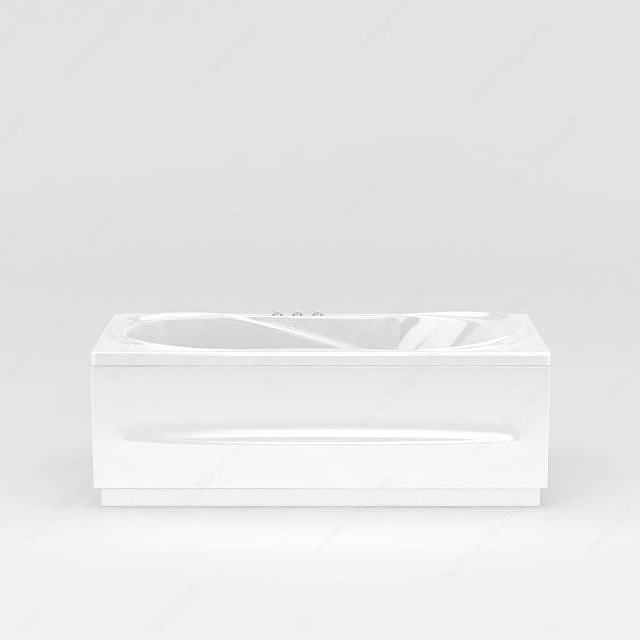 白色精品浴缸3D模型
