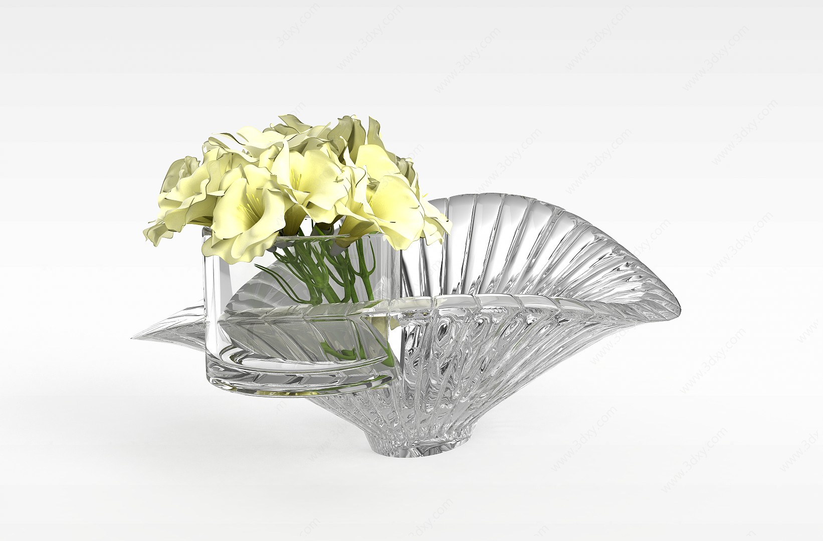 水晶盘子装饰品3D模型