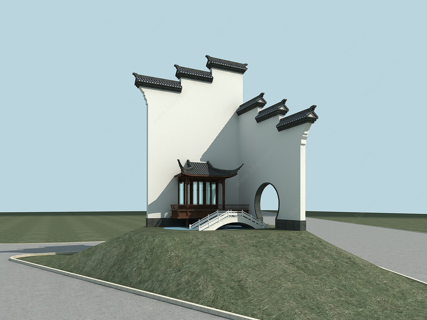 门牌建筑物3D模型