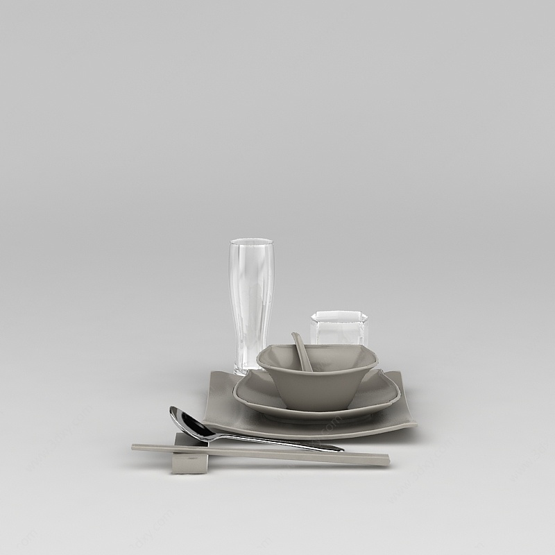 碗碟餐具3D模型
